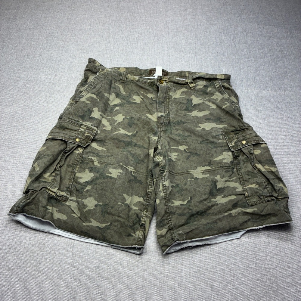 Old Navy Cargo Shorts Mens 40 Green Camo Cotton Relaxed Fit Utility Hiking